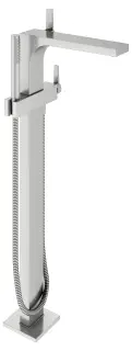 Keuco Edition 11 Смеситель для ванны, напольный, ручной душ, шланг, излив 81,7 см, цвет: нерж. сталь 51127 210100