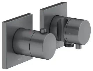 Keuco Edition 11 Смеситель для душа термостат. 2 потребителя, встр., внешняя часть, цвет:хром черный 51153 131222