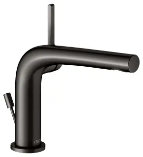 Keuco Edition 400 Смеситель для раковины рычаж. 120, с д/к и гарнитуром слива, цвет: титан черный 51504 350002