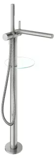 Keuco Edition 400 Смеситель для ванны, напольный, ручной душ, шланг, излив 81,7 см, цвет:нерж. сталь 51527 210100