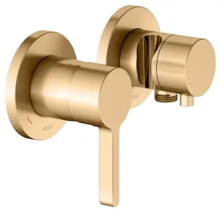 Keuco Edition 400 Смеситель для душа встр., 2 потреб., с держателем и переключателем, цвет: латунь 51551 251221