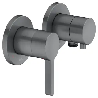 Keuco Edition 400 Смеситель для душа встр., внеш. часть, на 2 потреб., с переключ., цвет:хром черный 51551 131121