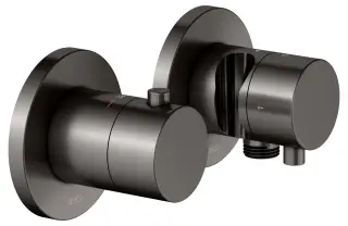 Keuco Edition 400 Смеситель для душа термостат. 2 потреб., встр., внешняя часть, цвет: титан черный 51553 351221