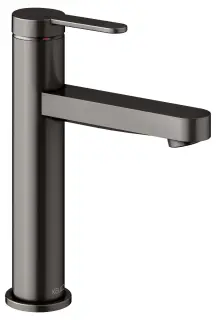 Keuco Ixmo Смеситель для раковины рычажный 130, без д/к и гарнитура для слива, цвет: титан черный 59501 353101