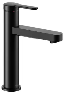 Keuco Ixmo Смеситель для раковины рычажный 130, без д/к и гарнитура для слива, цвет:черный мат. 59501 373101
