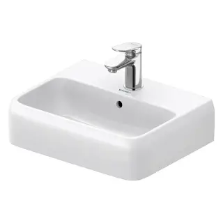 Duravit Qatego Раковина подвесная 45x35x14.5h см, с переливом, цвет: белый глянцевый 0746450000