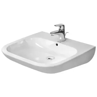 Duravit D-Code Раковина подвесная 60x55.5x15.5h см, с переливом, цвет: белый глянцевый 23126000002