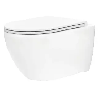 Tece Spring Унитаз подвесной 36х53 см, безободковый с крышкой, цвет: белый глянцевый 9700998