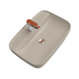 Kerasan Tribeca Раковина чаша 60x38x15hсм, с 1 отв. под смеситель, без перелива, цвет: Nocciola matt 514081*1