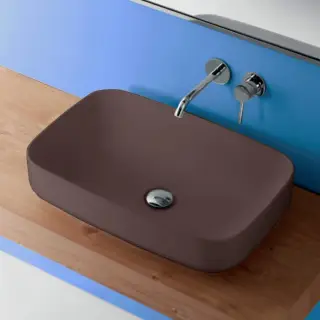 Kerasan Tribeca Раковина чаша 60x38x15h см, без перелива, цвет: Borgogna matt 514175*0 Borgogna matt