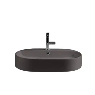 Kerasan Ciotola Раковина чаша 65x40x12h см, с 1 отвер. под смеситель и переливом, цвет: Ferro matt 028589 Ferro matt *1