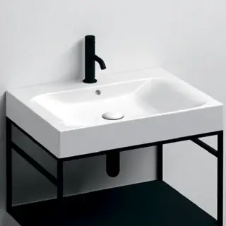 Kerasan Cento Раковина подвесная 50x45 см, с 1 отвер. под смеситель, с переливом, цвет: Bianco matt 353030