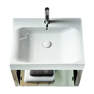 Kerasan Cento Раковина подвесная 60x45 см, с 1 отвер. под смеситель и переливом, цвет: Bianco matt 353130