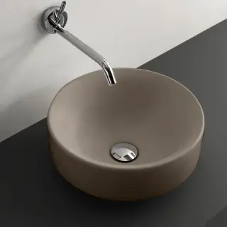 Kerasan Cento Раковина чаша d35x18h см, без перелива, цвет: Nocciola matt 355881