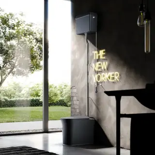 Kerasan The new yorker Бачок для унитаза подвес., для высокой трубы, без механизма, цвет: Nero matt 568031