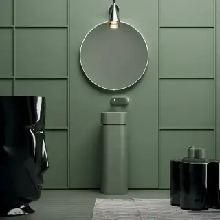 Kerasan Hako Раковина для напольной установки d30x15h см, без перелива, цвет: Verde matt 554311