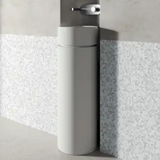 Kerasan Oke Раковина для напольной установки d30x15h см, без перелива, цвет: Bianco matt 554030