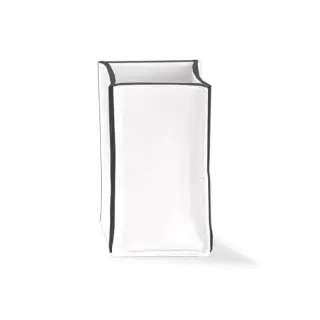 Decor Walther Nappa Контейнер для хранения, 6,5x6,5 см, натуральная кожа, цвет: белый 0938250