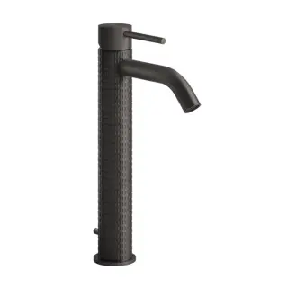 Gessi 316 Смеситель для раковины высокий с донным клап. однорыч., цвет: black metal brushed PVD 54204#707
