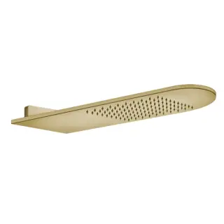 Gessi 316 Верхний душ настенный 10x62 см 1 вид струи, цвет: brushed brass PVD 45163#727