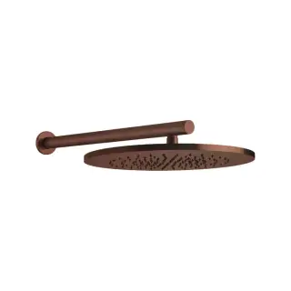 Gessi 316 Верхний душ 35,5 см 1 вид струи, кронштейн настенный 45 см, цвет: copper brushed PVD 54148#708