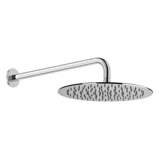 Gessi Emporio Shower Верхний душ 30 см 1 вид струи, кронштейн настенный 36,8 см, цвет: mirror steel 47386#238