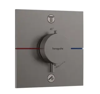 Hansgrohe ShowerSelect E Термостат для душа встраиваемый на 2 потребителя, цвет: шлиф. черный хром 15578340