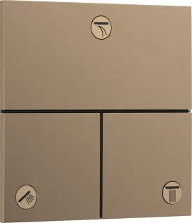 Hansgrohe ShowerSelect E Переключатель потоков воды на 3 источника, внеш. часть, цвет: шлиф. бронза 15573140