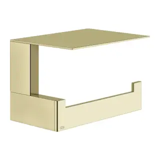 Gessi Inverso/Rettangolo Держатель туалетной бумаги с полочкой, подвесной, цвет: brushed brass PVD 20849#727