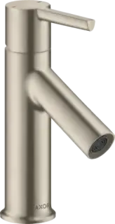 Axor Starck Смеситель для раковины на 1 отверстие с донным клапаном, цвет: шлифованный никель 10102820