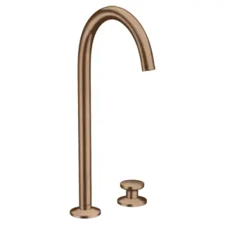 Axor One Смеситель для раковины высокий на 2 отверстие с д/к, цвет: шлифованное розовое золото 48060310