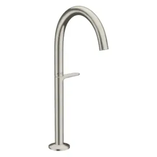 Axor One Смеситель для раковины высокий на 1 отверстие с донным клапаном, цвет: нержавеющая сталь 48030800