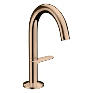 Axor One Смеситель для раковины высокий на 1 отверстие с дон. клап., цвет: полирован. розовое золото 48010300