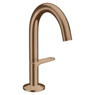 Axor One Смеситель для раковины высокий на 1 отверстие с дон. клап., цвет: шлифован. розовое золото 48010310