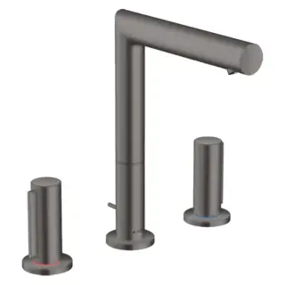 Axor Uno Смеситель для раковины на 3 отверстия с донным клапаном, цвет: шлифованный черный хром 45133340