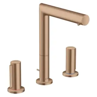 Axor Uno Смеситель для раковины на 3 отверстия с донным клапаном, цвет: шлифованное розовое золото 45133310