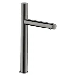 Axor Uno Смеситель для раковины высокий на 1 отверстие с дон. клап., цвет: полированный черный хром 45004330