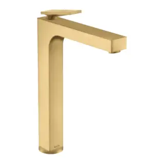 Axor Citterio Смеситель для раковины высокий на 1 отверстие с донным клап., цвет: шлифованное золото 39151250