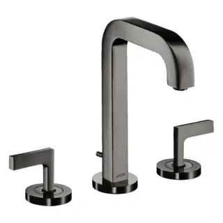 Axor Citterio Смеситель для раковины на 3 отверстия с донным клап., цвет: полированный черный хром 39135330