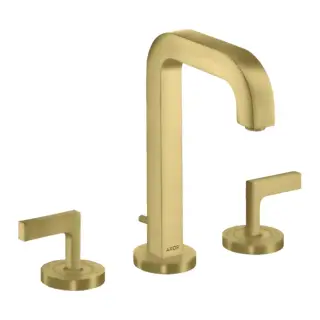 Axor Citterio Смеситель для раковины на 3 отверстия с донным клапаном, цвет: шлифованная латунь 39135950