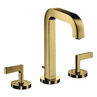 Axor Citterio Смеситель для раковины на 3 отверстия с донным клапаном, цвет: полированное золото 39135990