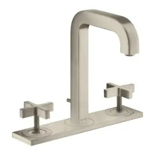 Axor Citterio Смеситель для раковины на 3 отверстия с донным клапаном, цвет: шлифованный никель 39134820