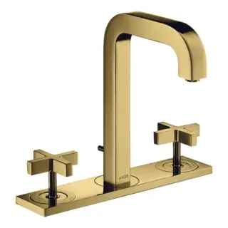 Axor Citterio Смеситель для раковины на 3 отверстия с донным клапаном, цвет: полированное золото 39134990