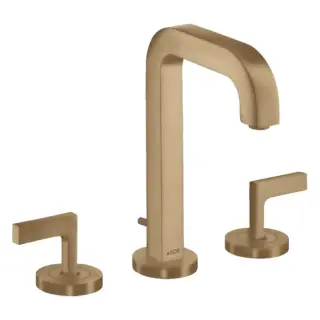 Axor Citterio Смеситель для раковины на 3 отверстия с донным клапаном, цвет: шлифованная бронза 39135140