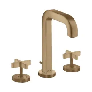 Axor Citterio Смеситель для раковины на 3 отверстия с донным клапаном, цвет: шлифованная бронза 39133140