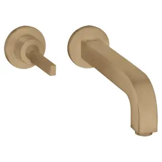 Axor Citterio Смеситель для раковины встраиваемый внеш. часть, с дон. клап., цвет: шлифован. бронза 39113140