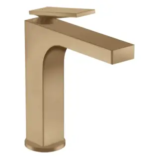 Axor Citterio Смеситель для раковины на 1 отверстие с донным клапаном, цвет: шлифованная бронза 39023140