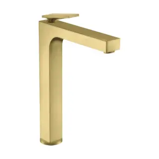 Axor Citterio Смеситель для раковины высокий на 1 отверстие с донным клап., цвет: шлифованная латунь 39021950