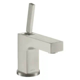 Axor Citterio Смеситель для раковины на 1 отверстие с донным клапаном, цвет: нержавеющая сталь 39015800