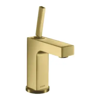 Axor Citterio Смеситель для раковины на 1 отверстие с донным клапаном, цвет: шлифованная латунь 39010950